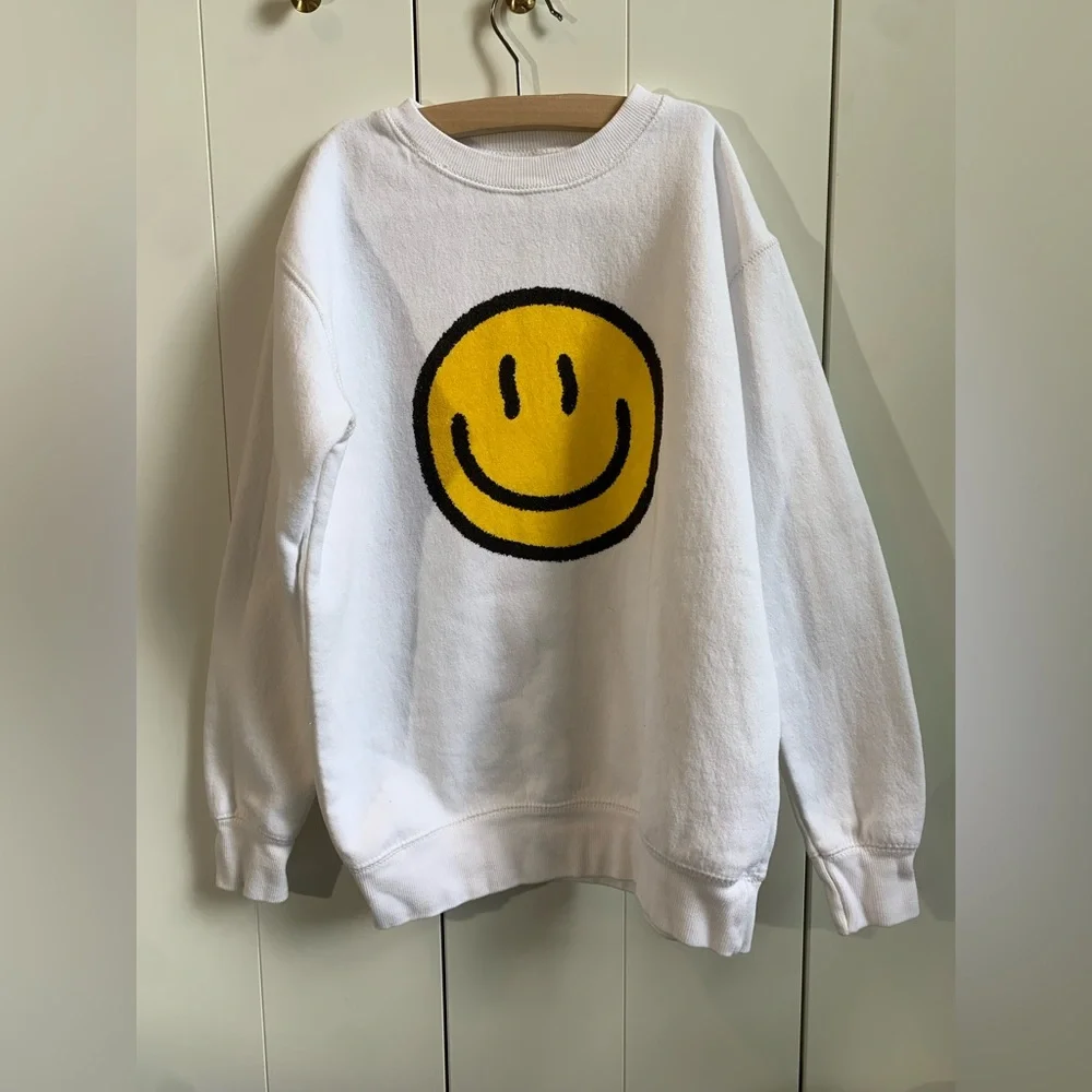 Vintage Havana Girls Smiley Face Crewneck Sweatshirt‎ Size Small 7-8